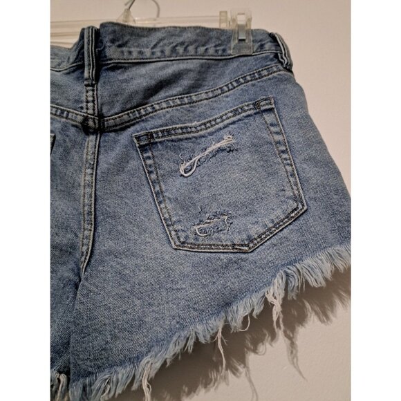 We The Free Blue denim high waisted short shorts size 27 - Picture 6 of 8